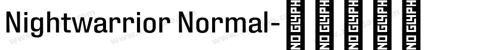Nightwarrior Normal字体转换